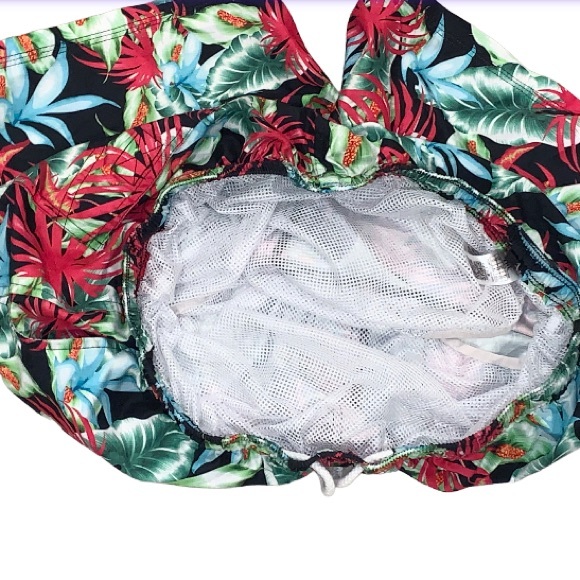 GUESS BEACH men’s tropical 6.5 in SWIM TRUNKS swimsuit size XL - Picture 6 of 14